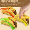 3 Packs Taco Holder Stands Plastic Colorful Taco Tray Plate