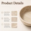 MALIHOO Travertine Decorative Bowl, 7.8 Inch Stone Catchall Bowl for