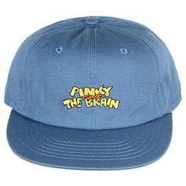 Bioworld Animaniacs Pinky and The Brain - Gorra ajustable con logotipo bordado, cierre de metal, color azul