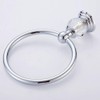 BATHSIR Crystal Towel Ring, Bathroom Hand Towel Holder Chrome Towel