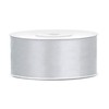 25 Metres Satin Ribbon Silver 38 mm Ribbon Silver Decorative