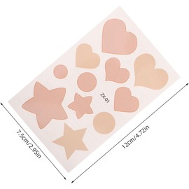 HEMOTON Parche autoadhesivo para cicatrices, 12 piezas, beige, láminas invisibles, para cubrir cicatrices faciales, se adapta al tono natural de la piel