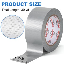 Ealyder Tape Silver Duct Tape Heavy Duty 2 Inch x 30 Yards, Waterproof Industrial Strength Adhesive Tape for Indoor Outdoor Repairs, Sealing, Tear by Hand & No Residue, 1 Roll