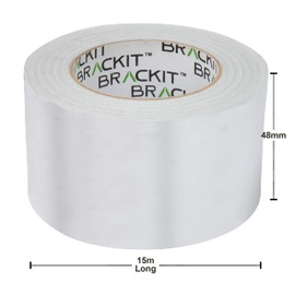 brackit Aluminium Foil Tape, Hot & Cold Temperature Resistant Roll - For HVAC Repair, Ducts, Insulation, Dryer (48mm)
