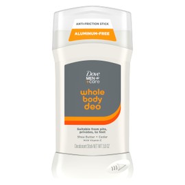 DOVE MEN + CARE Whole Body Deodorant Shea Butter & Cedar For 72H Odor Protection from pits, privates, to feet 3 oz