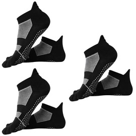 MOPCONY Men's Five Toe Socks, Anti-Slip, Set of 3 Pairs, Soles, Non-Slip, Sports, Five Toe Socks, Five Toe Socks