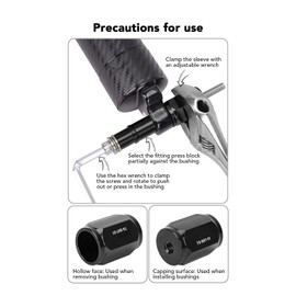 Rear Shock Bushing Tool, Shock Bearing DU Bushing Press Removal & Install Tool for Bicycle Mountain Bike(Black)