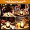 NWUNJ Black Touch Table Lamp with Dynamic Flame Effect -