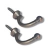 Ball End Curtain Holdbacks Hooks Gun Metal Ball End Curtain