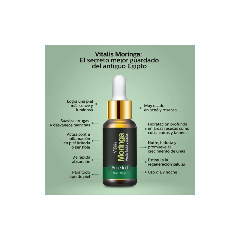 Crema + Aceite De Moringa Antiarrugas Antimanchas Antiedad