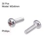sourcing map M2x6mm Machine Screws Pan Phillips Cross Head Screw
