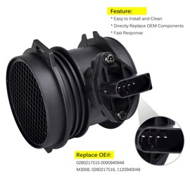 FAERSI Mass Air Flow Sensor 0280217515 Replacement for Mercedes C240 /C280/C320/E320/CLK320,1998-2000 C280 2.8L, 2004-2005 C320 3.2L, 1998-2005 E320 3.2L, 99-05 CLK320 3.2L, 2003-2005 ML350 3.7L& More