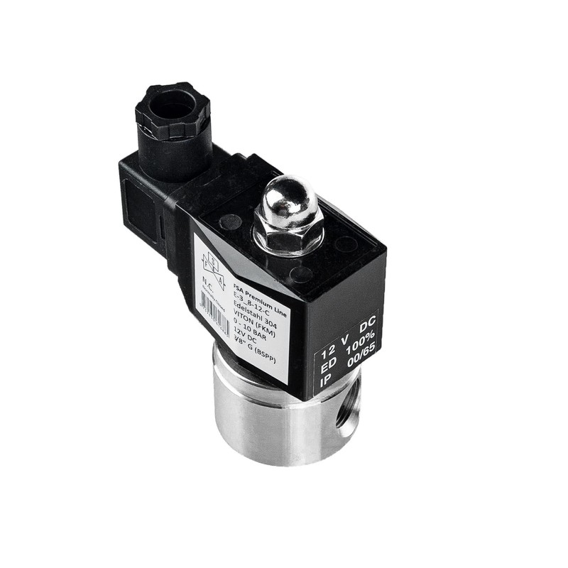 FSA Viton Solenoid Valve 304 3/8 Inch 12 V DC