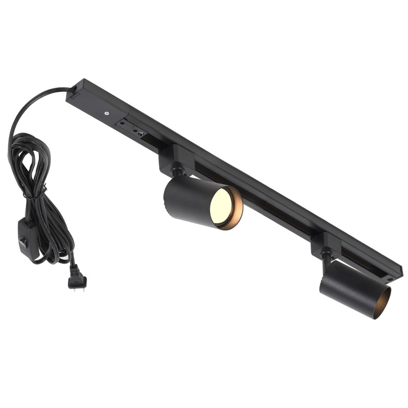 Hiiglxii Plug in Track Lighting with Power Cord, 3-Light GU10