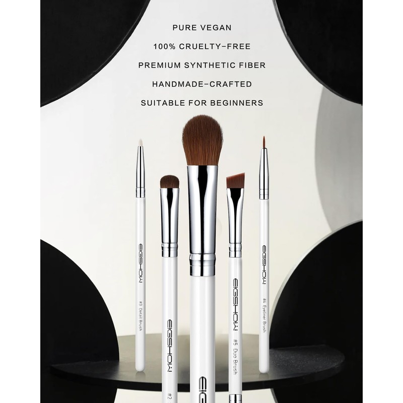 EIGSHOW 5 Pcs Eye Makeup Brush Set, Everyday Eye Essential
