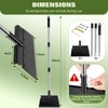 Flat Shovel,Multifunctional Cleaning Shovel,23.6"-54" Adjustable Handle,All Season Availability,Suitable for Lawn