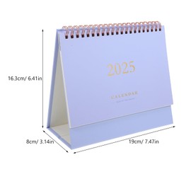 2024-2025 Desk Calendar, Standing Flip Desktop Calendar from July 2024 to December 2025, 7.5 x 6.4, Stand up Desk Calendar with Twin- Wire Binding Purple