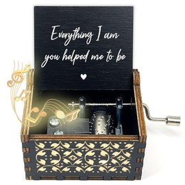 ukebobo Gifts for Women, Everything I Am You Helped Me to Be Music Box, Birthday Retirement Appreciation Gifts for Coworker Friend Mom Teacher, Office Gifts Desk Decorations Gifts-038