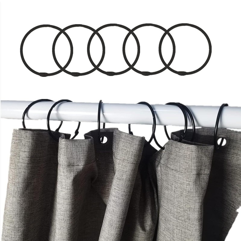20Pack Shower Curtain Rings,Rust Proof Decorative Metal Circular Shower Curtain