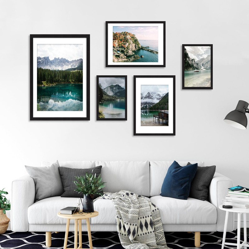 iRahmen 24x36 Poster Frame Set of 2 with Plexiglass, Black