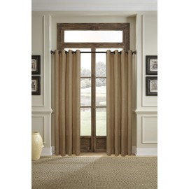 Stratford Park Grommet Single Curtain Panel, Header Size 2", Room Darkening, Jute, Single, 54 x 84 (Burlap1)