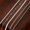 Silver Bracelets for Women Trendy, Sterling Silver Plated Paperclip Bead