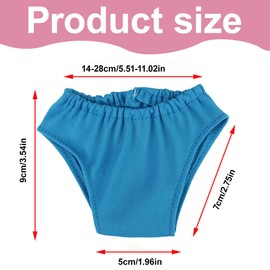 YAFLUG Pack of 16 Doll Panties, Doll Accessories, Nappies, Changing Bag Doll, for Baby Dolls 35-45 cm