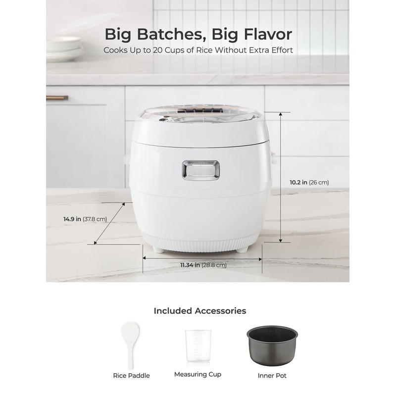 CUCKOO Micom Rice Cooker 10-Cup Uncooked / 20-Cup Cooked with