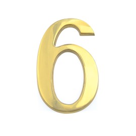 HUBER House Number 6/9 Brass 20 cm I House Numbers for House & Door I House Number XL I House Number Signs in Elegant Brass 3D Design, Glossy