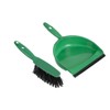 Jantex Soft Dustpan and Brush Set, Green, 220mm Wide, Colour