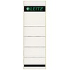 Leitz Rückenschild selbstklebend für Standard- und Hartpappe-Ordner, 100 Stück, 80 mm Rückenbreite, Kurzes und breites Format, 62 x 192 mm, Papier, grau, 16421085
