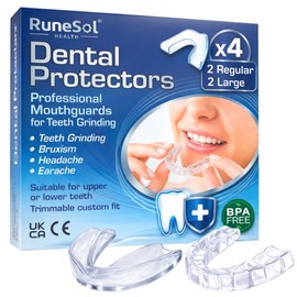 Runesol Bite Splint Against Tooth Splint, 4 x Mixed Pack, Protects Enamel, Mouldable Mouth Guard Teeth Grinding, Grinding Splint for Night, Mouth Guard Bite Splint, Sleep Bruxism Splint