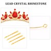Exacoo Red Headband for Wome Rhinestone Wedding Costume Party Hair