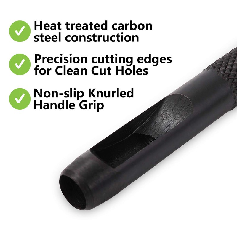 Spurtar 6 Piece Hole Punch Leather Set Punching Tool Set