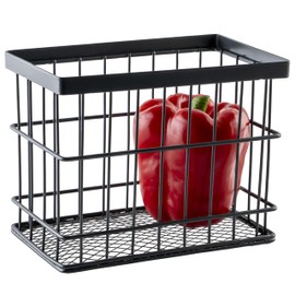 G.E.T. WB-745-MG Rectangular Metal Storage Wire Basket for Pantry, Produce and More, 7" x 4.25" x 5.5"
