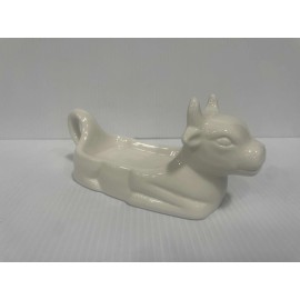 HOME-X CERAMIC COW BUTTER DISH STORAGE FOR STICK OF BUTTER FARMHOUSE BUTTER DISH