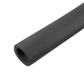 sourcing map Foam Tubing 32mm ID 50mm OD 1.8m Length Tube Covers for HVAC Copper Pipe Insulation Handle Grip Support, Black