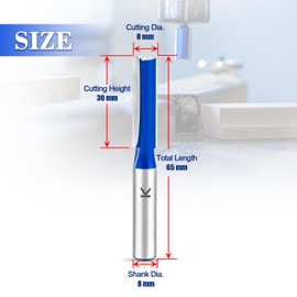 ASNOMY 8 mm Groove Cutter 8 mm Shank, Carbide Milling Cutter Router Bits, Straight Wood Cutter Router Bit Set, Milling Tool for Woodworking