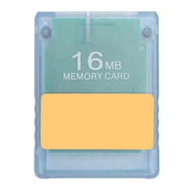 Console Memory Card V1.966 OPL HD Loader Program Card Game Start Card with Transparent Case Transparent Blue 16MB