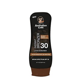 AUSTRALIAN GOLD SPF 30 Lotion Sunscreen with Instant Bronzer 8 fl oz (237 ml) Protector Solar Loción FPS 30 con Bronceador Instantáneo