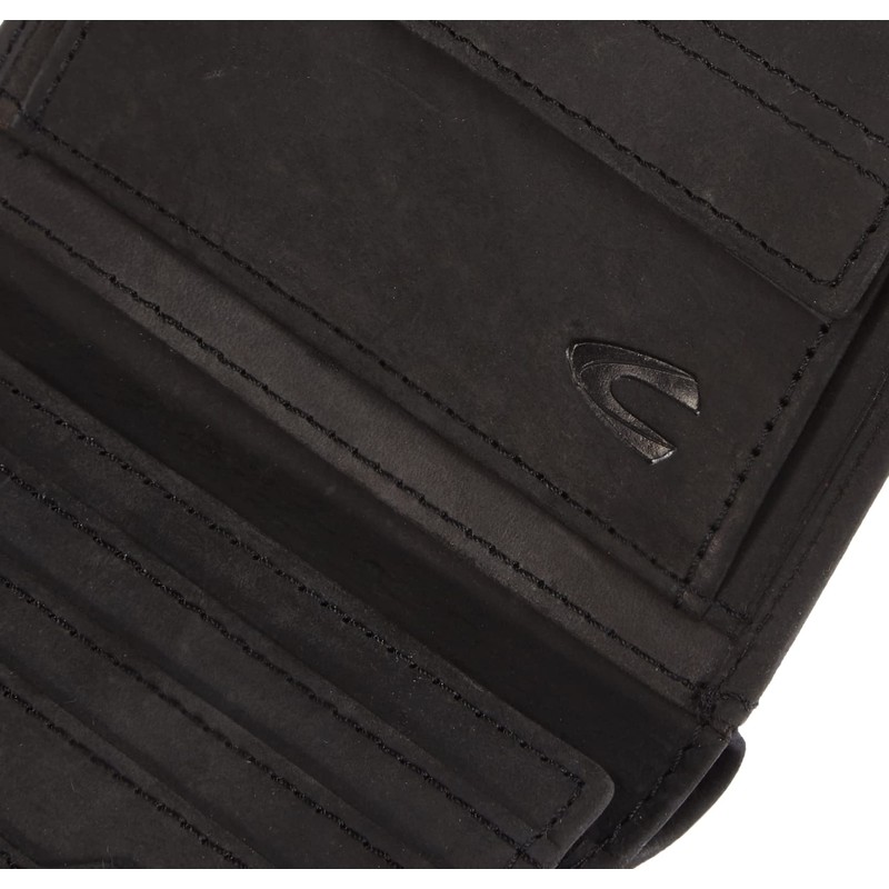 camel active Vietnam Herren Geldbörse Hochformat RFID Leder Mittelgroß Schwarz