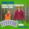 SMELLRID Human Scent Elimination Carbon Pads: 12 (4x4) Pads with