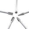 5pcs Tungsten Carbide Burrs Set with 1/4''Shank Double Cut Extended