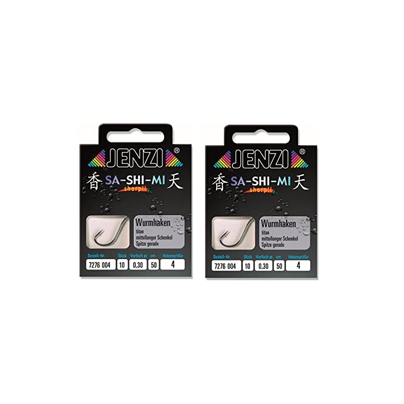 Set # 2 Packs (20 Pieces) Worm Hooks by Jenzi