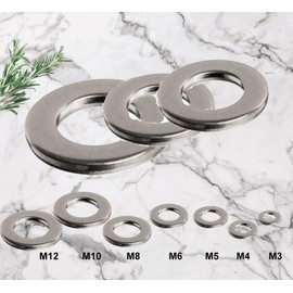 M10 Form A Flat Washers A4 Marine Grade Stainless Steel 316 for M2, M3, M4, M5, M6, M7, M8, M10 and M12 Screws (Pack of 20)