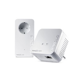Devolo Magic 1 WiFi Mini Starter Kit (1x Magic 1 WiFi Mini, 1x Magic 1 Lan), Ethernet, Powerline, 1200 MBps, White (Italian Version)