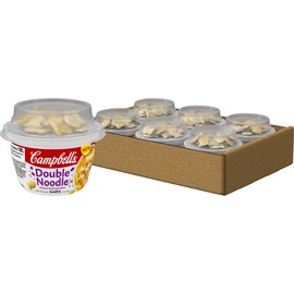 Campbell's Double Noodle Soup With Original Goldfish Crackers, 7 Ounce Microwaveable Cup (Pack of 6)