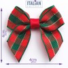 Italian Options Tartan Ribbon Bows 12-Piece Pack, 4 cm Bow