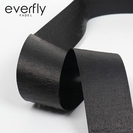 Everfly Grip Tape Tennis Racket – Overgrips Padel Racket – Smooth/Perforated – Pack of 4 Black – Tape Badminton Racket Squash Racketball – Grip Tape for Racket Grips (Smooth)