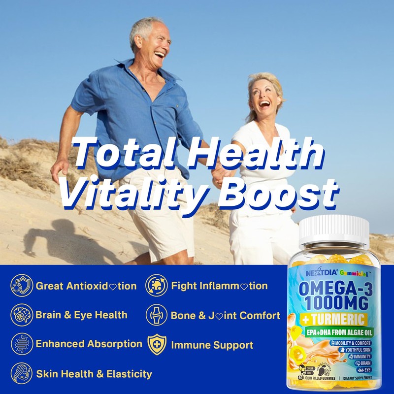 Nextdia Vegan Omega-3 1000mg + Turmeric, Methylated Multivitamin for Women